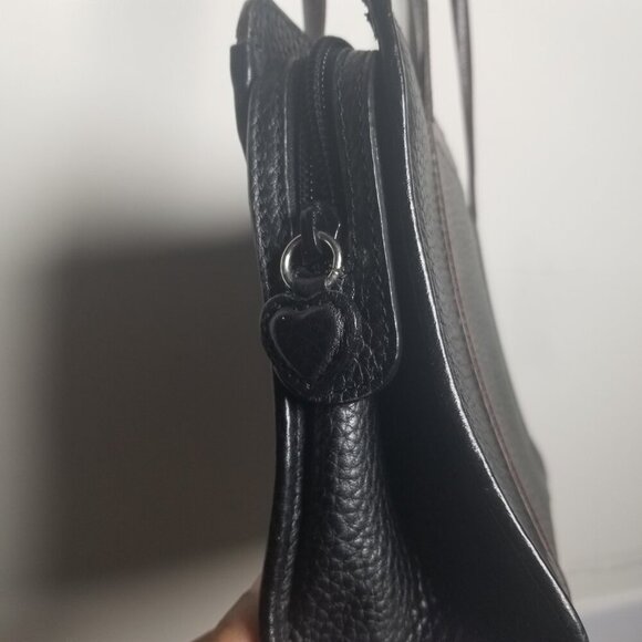 Brighton Black Brown Women's Mulit-compartment Shoulder Purse - Picture 6 of 13